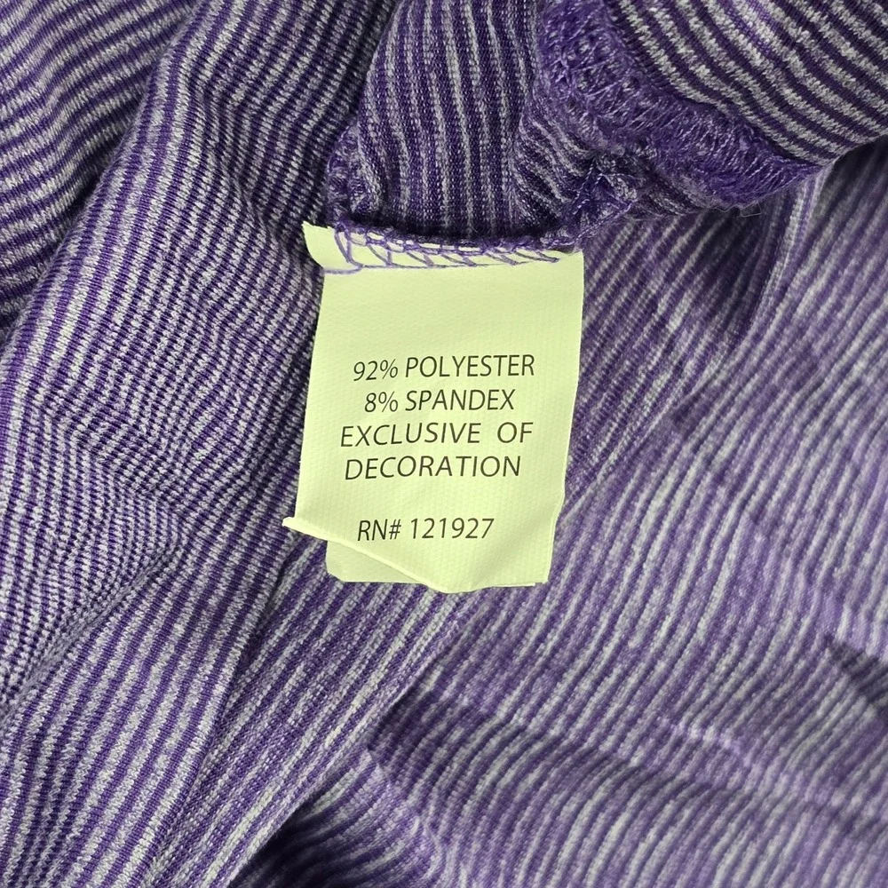 Johnnie-O Vaughn NSU Purple Striped Quarter Zip Pullover‎ Mens Large JMKO1890